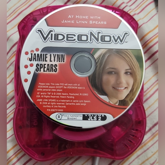 2004 VideoNow Color FX Personal Video Player Tiger Pink with 1 Disc Jamie Lynn - Picture 3 of 3
